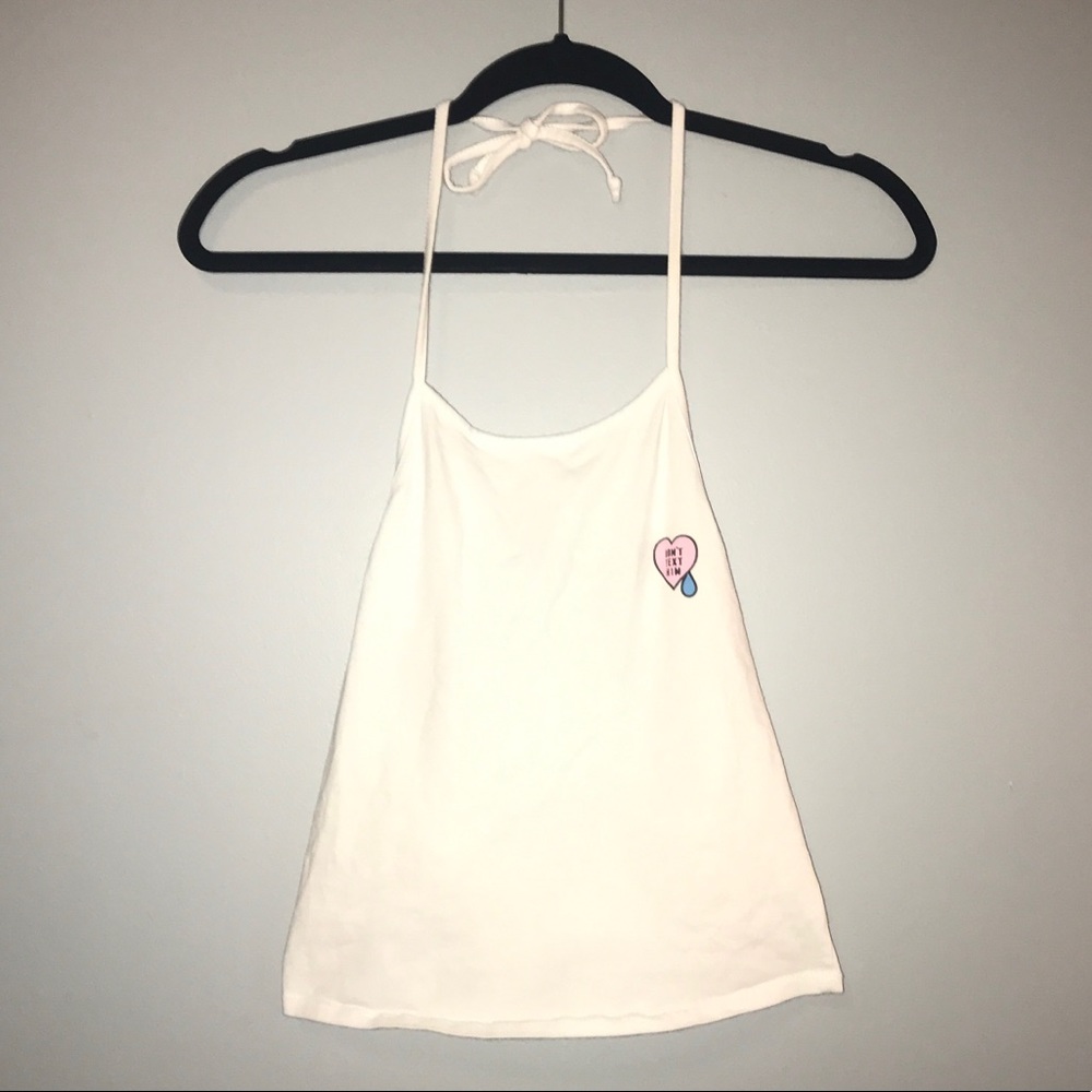 White Halter Top